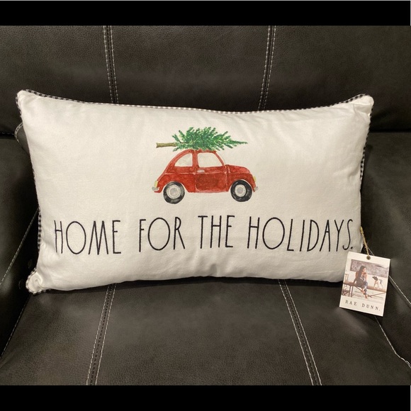 🎄Rae Dunn HOME FOR THE HOLIDAYS Accent Pillow - Picture 3 of 11